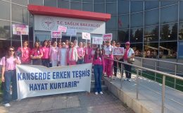 MEME KANSERİ FARKINDALIK YÜRÜYÜŞÜ YAPILDI