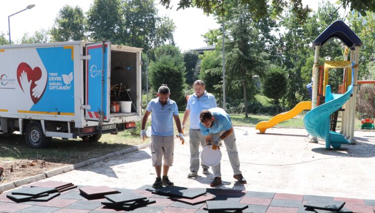 Çiftlikköy’de Çocuk Parkları Bakımdan Geçiyor